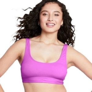 Stoney Clover Lane x Target Purple Ribbed Bikini Top Size XXS
